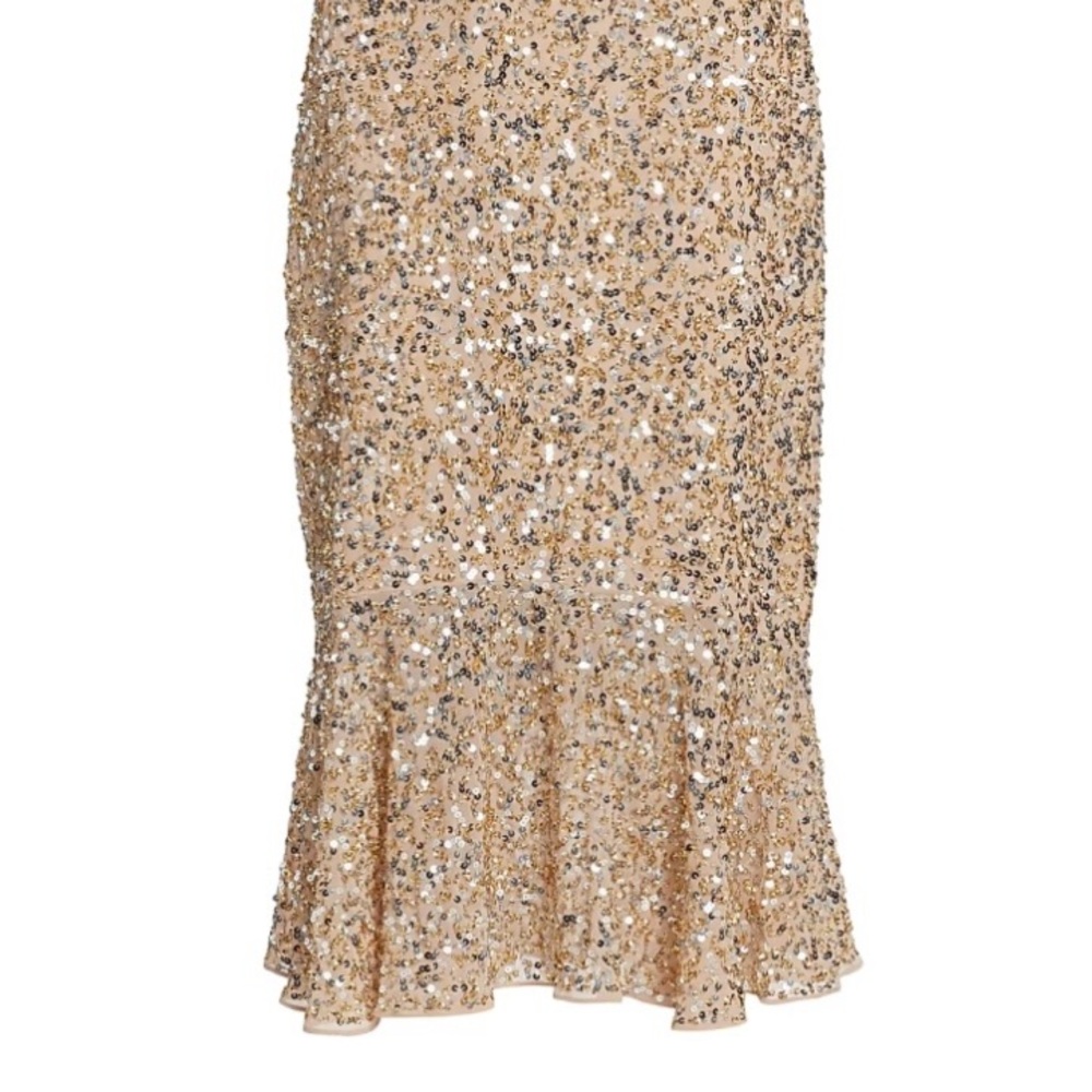 Mac Duggal Gold Sequin Skirt